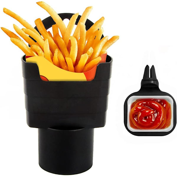 Pommes frites kopholder, bilsauceholder, bilpommes frites holder