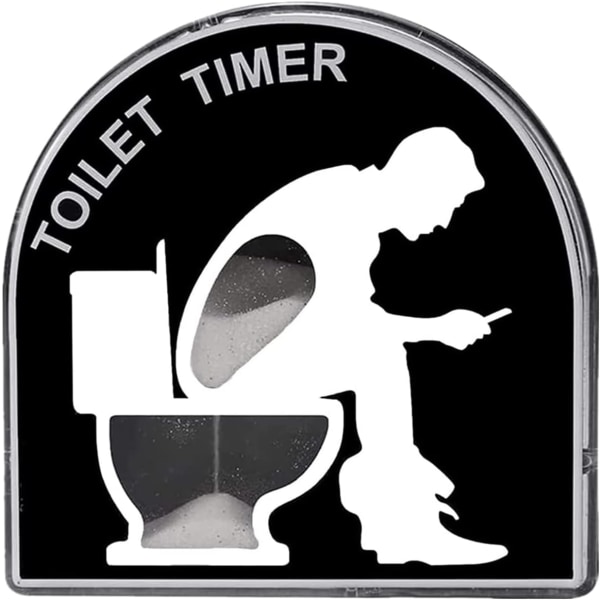 1 stk 5 minutters baderomtimer, morsomt toalett timeglass for menn, ektemann