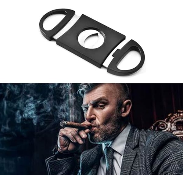2-pack cigarrskärare i rostfritt stål - Dubbelblad - Passar de flesta Si