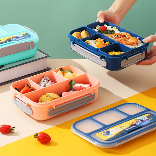 4 Lunchlådor för barn, hållbara plastbehållare