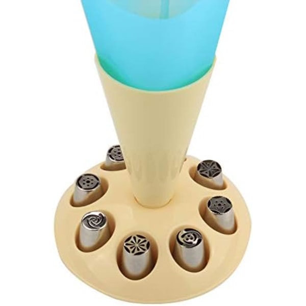 Kageposeholder Stativ Icingposeholder med 8 Icing Tips Holder