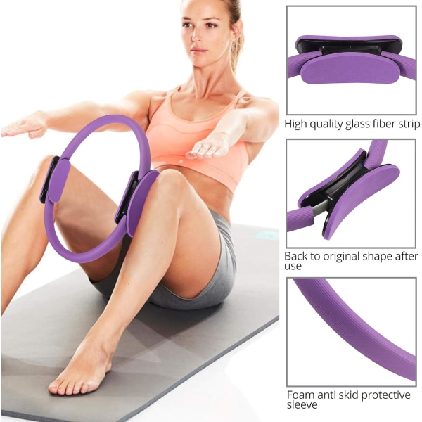 Purple Pilates Rings Pilates Resistance Ring Fitness Equipment for