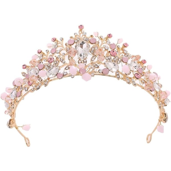 Flickor Crystal Tiara Princess Costume Crown Pannband Bröllopsbröllop