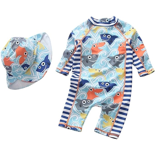 Baby Boys Kids Swimsuit One Piece Toddlers Zipper Bathing Suit Sw