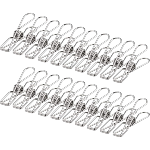 100 stk. rustfrie klemmer i rustfrit stål 45mm