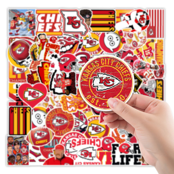 50 ark, Kansas City Chiefs fotbollsgraffiti klistermärken, gata