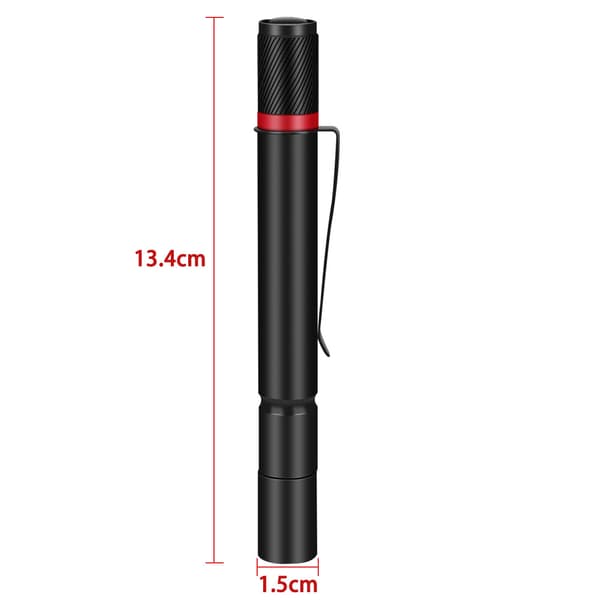 Mini LED lommelykt lommelykt 3 lysmoduser LED pennklipsjekk