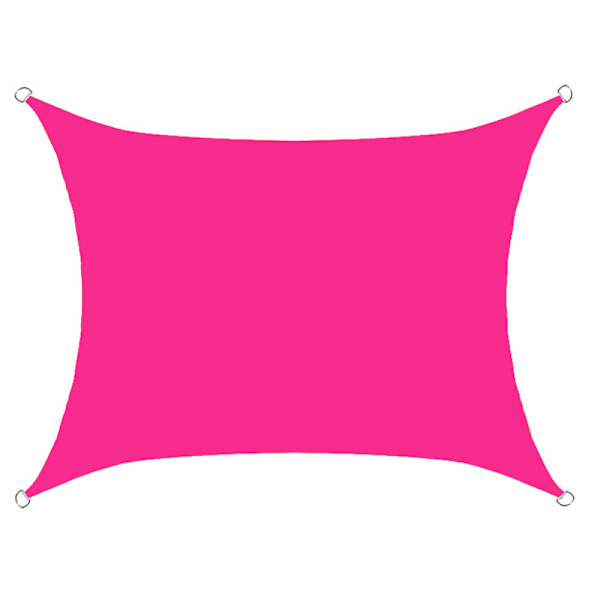 Vanntett rektangulær solseil og anti-ultraviolett slør solseil utvendig vegg utvendig vegg solseil (rosa rød)