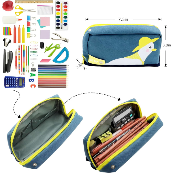 Large Capacity Cute Pen Pencil Case Kawaii Stationery Pouch For M