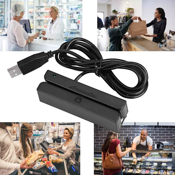 (TM) USB Hi-Co Magnetstribe Mag 3 Spor Programmerbar Kredit Ca