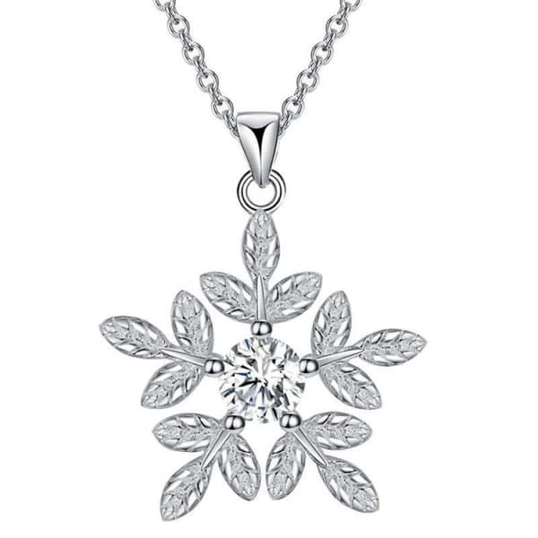 Halsband - Snöflinga med strass och kedja