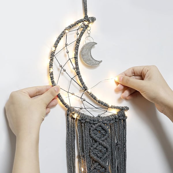Bohemian Chic Macrame Seinävaate Mandala Kuu Uni