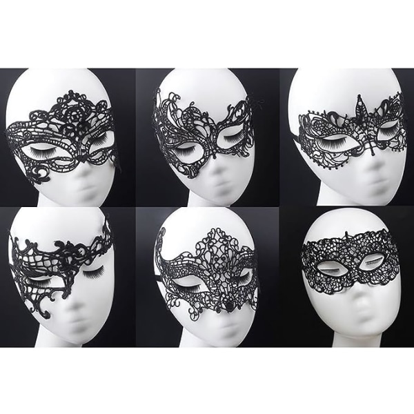 Naisten Black Lace Mask Party Prom Naamiaisnaamio Halloween Chris