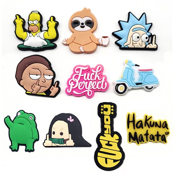 Sko Charms, til sko, DIY Croc Charms, Cute Charm Pins, Birthda