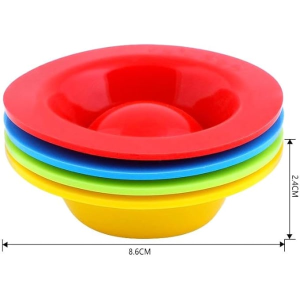 Färgglada Silikon Äggkoppar, Set med 4 Färg Silikon Äggkoppar, Por
