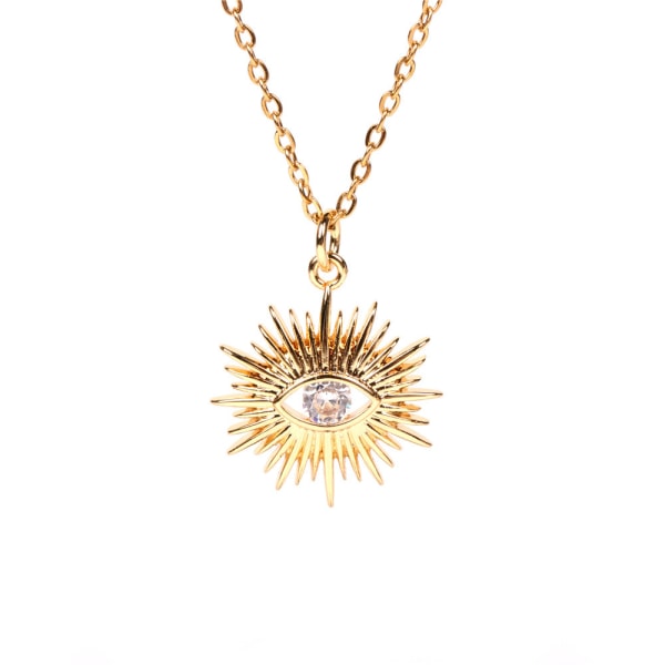 Microset Zircon Devil's Eye -riipuskaulakoru, lyhyt kaulakoru, miehille