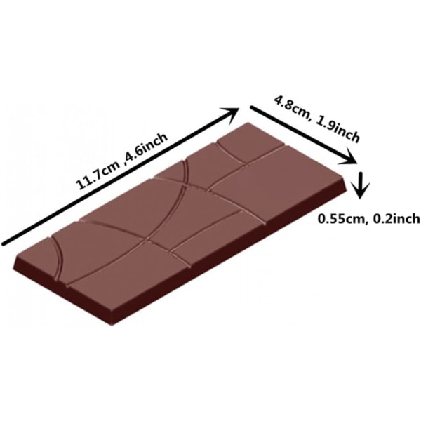 Polycarbonate chocolate mold for chocolate bars