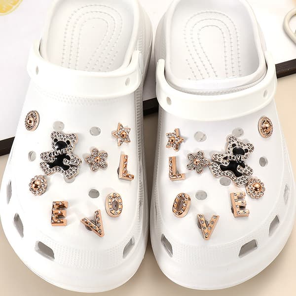 17 Crocs DIY-tilbehør bogstavdekorationssko spænder sko fl