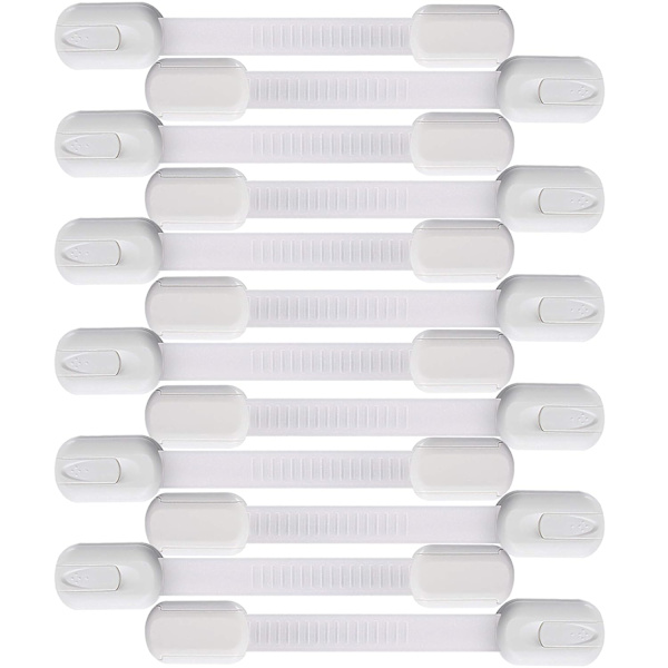 12 stk. Multi-Use Klæbende Remme Låse - Børnesikring Baby Proo