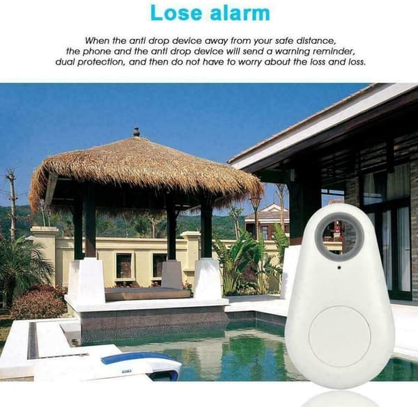 4x Hvid Smart Tracker Nøgle Finder Locator Bluetooth Trådløs Anti