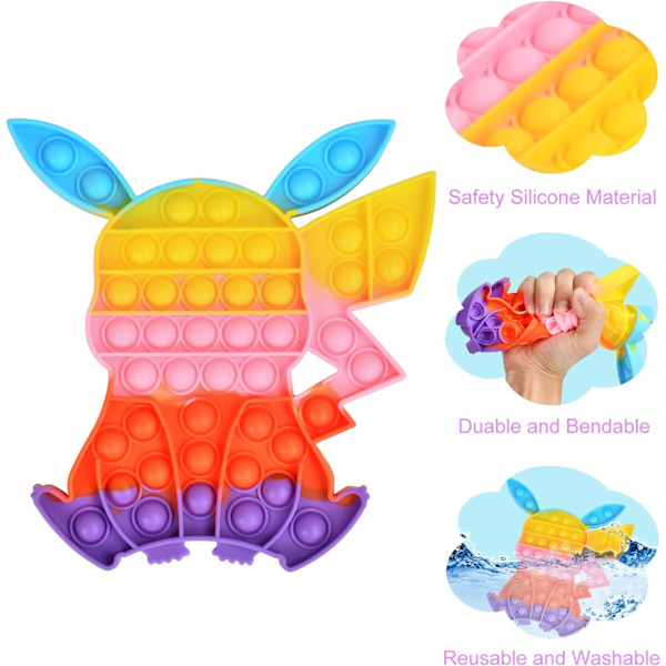 Kanin Stressavlastande Leksaker, Pop Bubble, Fidget Sensorisk Leksak, Silico