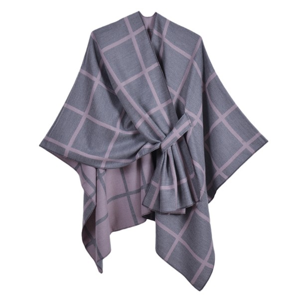 noir femmes mode double côté fourche châle simple plaid double us