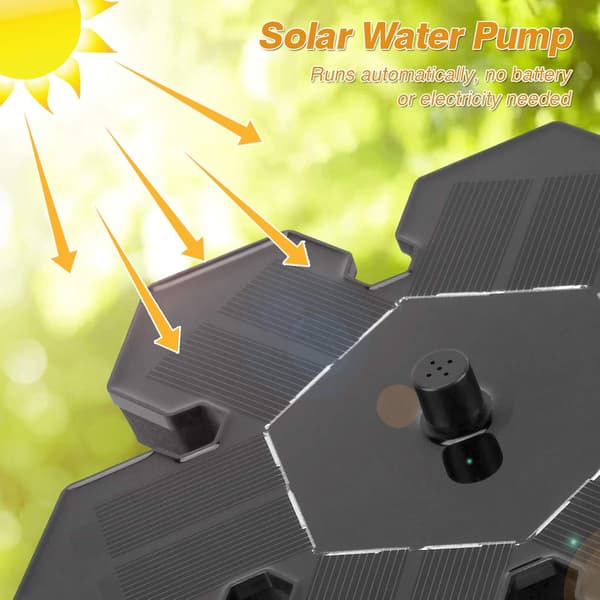 Utomhus solcellsfontän 1,4 W, solvattenpump, solcellsdammpump med