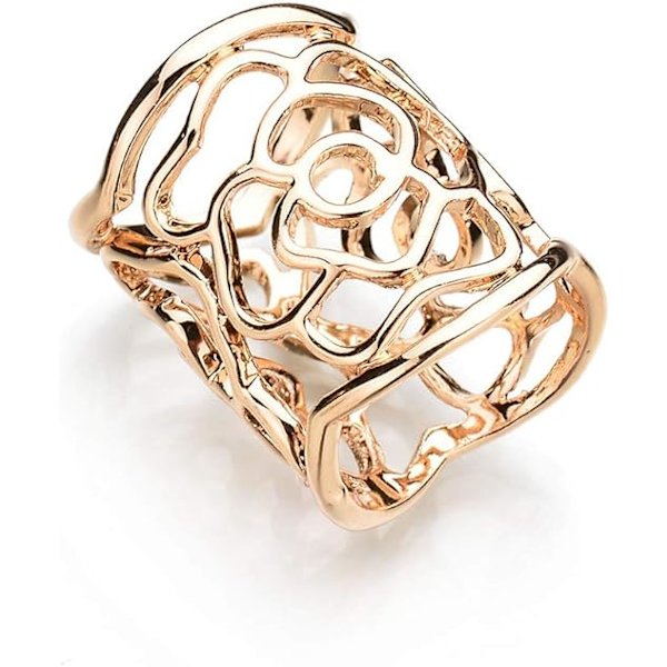1 Styck Scarf Ring Hollow Out Rose Scarf Ring Brosch Bröllop Chic