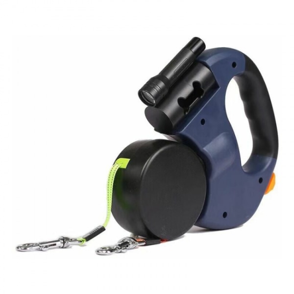 360° Tangle-Free, 3 meter indtrækkelig dobbelt hundeline - , op til