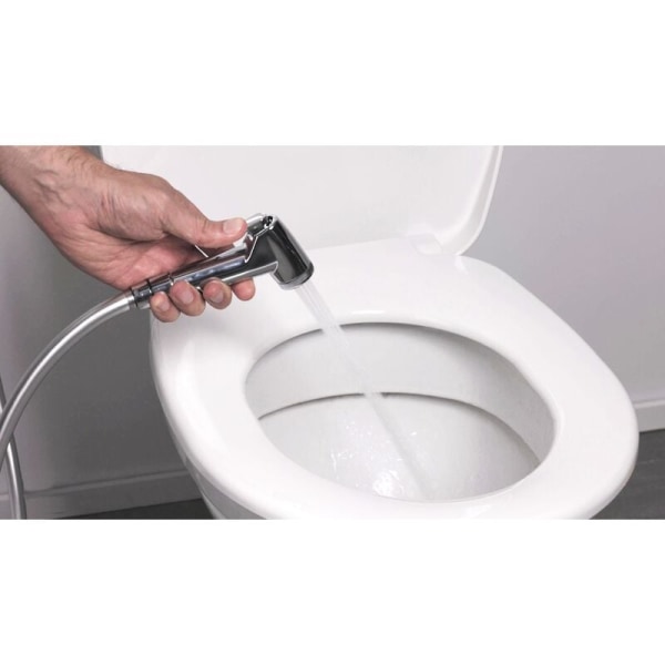Sanitetsset + 3-vägskran Enkelt handtag 1/2 krom badrum gu