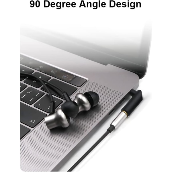 2-pak 3,5 mm hann til hunn lydadapter 90 graders vinklet gull P