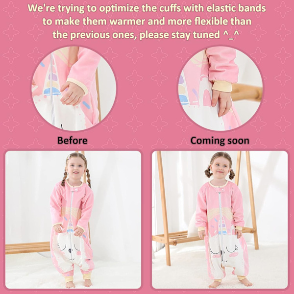 Baby Sleeping Bag Sack Long Sleeve with Feet Winter Swaddle Weara