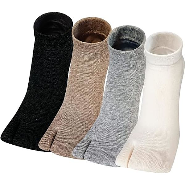 Taille 35-41, 4 par Chaussettes Japonaises Tabi Femme Coton Ch