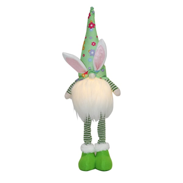 GNOME Kanin GNOME Påskhare Ljusdocka Påsk GNOME Svensk Plysch Tomte Elf Vår Påsk Samlarobjekt Figur Prydnad 1 Styck (Grön)