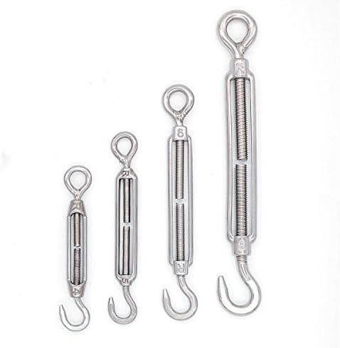 M5 304 Rostfritt Stålkrok och Ögle Vantskruv - 5-pack