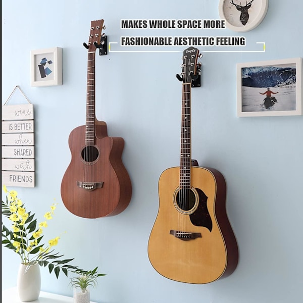 Väggmonterad gitarrhängare, 3-pack