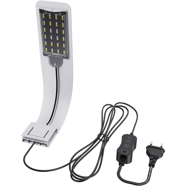 Ultra Small LED Light for Small Aquariums, Mini Aquarium Clip Lights with 24 White LEDs for 30-40cm Aquarium, 10W (White)