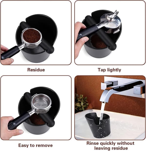 Kaffe Knock Box, Espresso Dump Bin, Kaffe Bin, 4,8 Tommers Espress