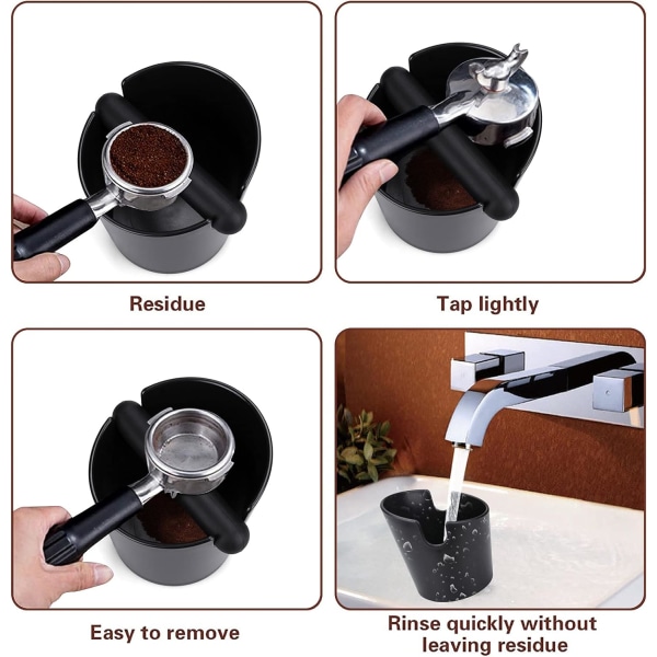 Kaffe Knock Box, Espresso Dump Bin, Kaffebeholder, 4,8 tommer Espress