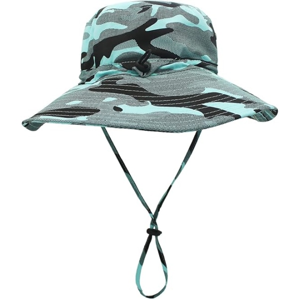 Unisex sammenklappelig solhat med bred skygge camouflage sommerhat UPF 50+ A