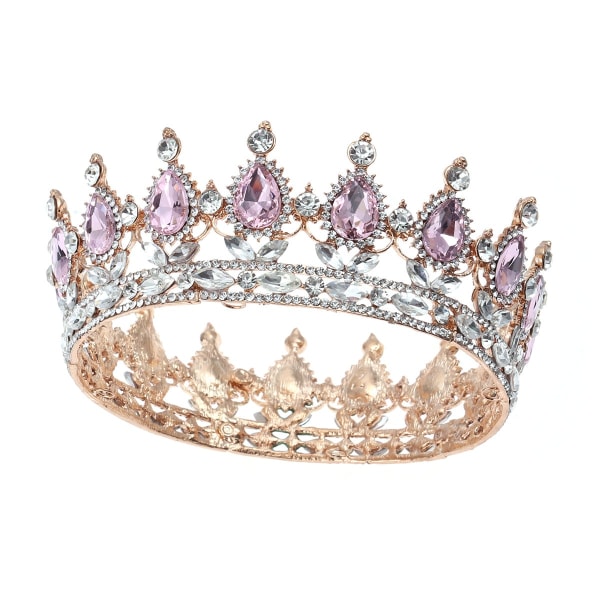 Kristall Rhinestone Tiara Kronprinsessa Drottning Tiara för Förlovning