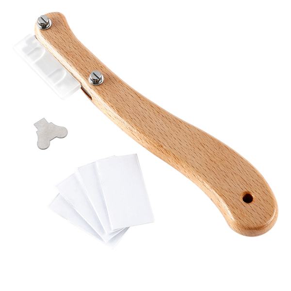 Tretøys kniv i tre med rustfritt stål skrape brødkniv