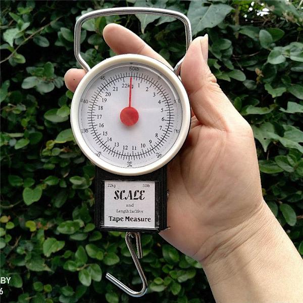 Matkalaukkujen ja matkatavaroiden punnitukseen tarkoitettu matkalaukkuvaa'aka. 32 kg:n kapasiteetti.