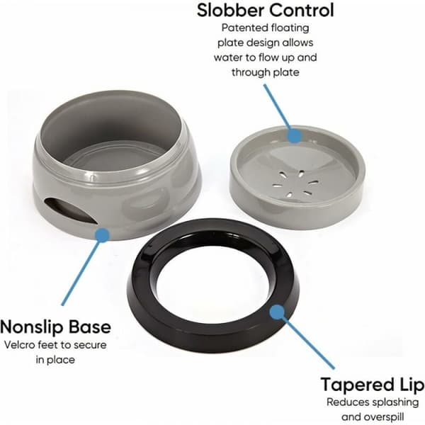 Hundeskål Spill-Proof Hundevandskål Langsom Foder Vanddispenser