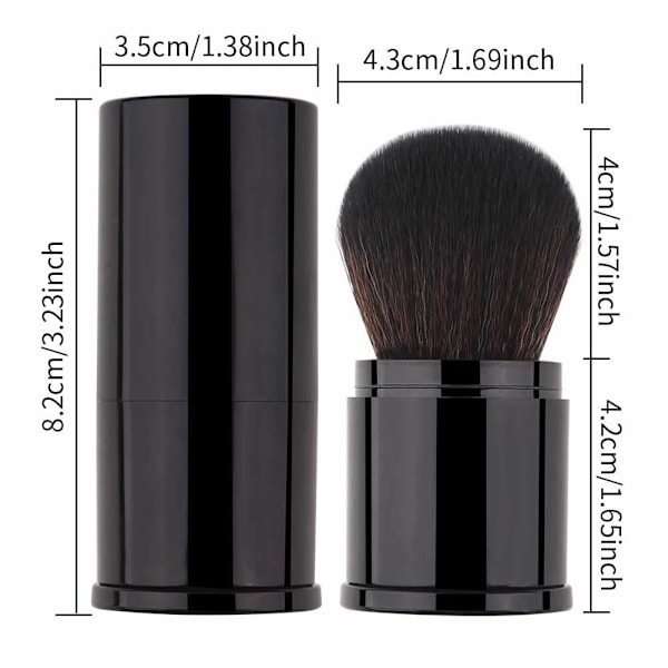 Retractable Makeup Brush,  Powder Brushes Foundation Travel Found