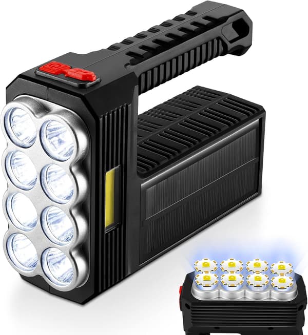 LED lommelykt søkelykt, 4 moduser campinglys 1600LM, USB