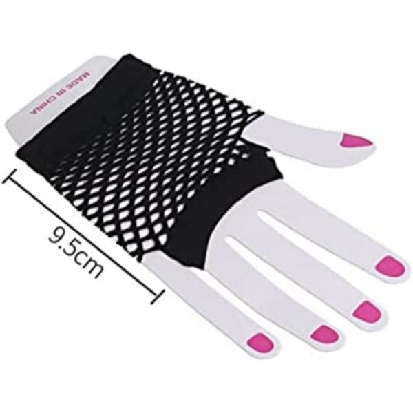 Par med fisknät handskar, svarta fisknät handskar fisknät handskar Finge