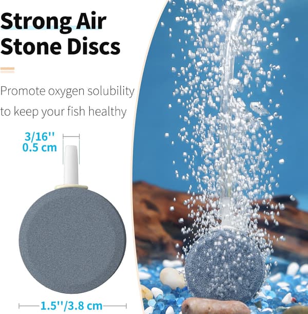 Akvarium Standard Luftpump Tillbehör Set med Luftsten Disc Co