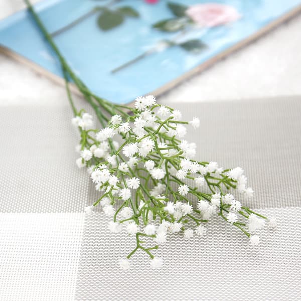 16 Gypsophila Hand Letters för Bröllop, Brud Håller Blommor, Li
