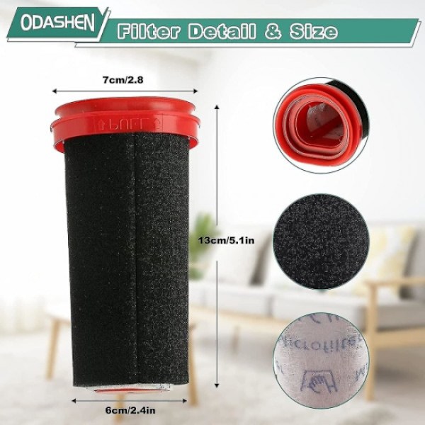 2 stk. 25.2v/21.6v filter til Bosch Flexxo serie 4 trådløs støvsuger